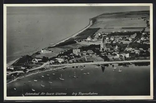 AK Rerik, Orig. Fliegeraufnahme mit Strand