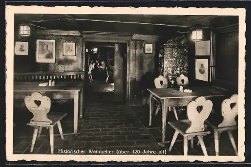 AK Berlin, Gasthaus Lutter & Wegner, Historischer Weinkeller, Charlottenstrasse 49, Innenansicht