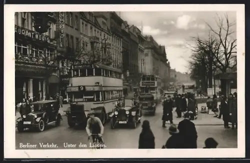 AK Berlin, Unter den Linden, Berliner Verkehr