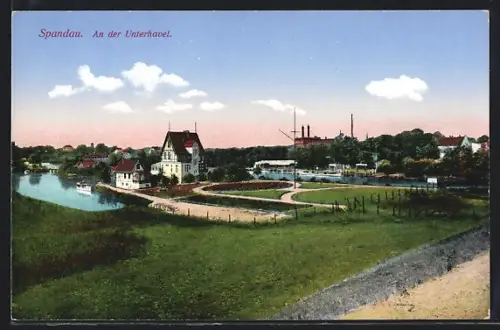 AK Berlin-Spandau, an der Unterhavel