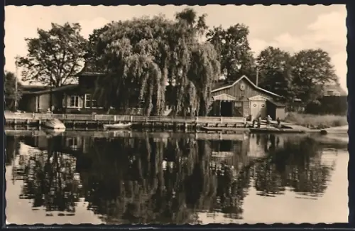 AK Greifswald, Bootshaus am Ryk