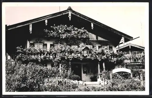 AK Rottach-Egern, Café Kucklick im Slezak-Haus, Aussenansicht