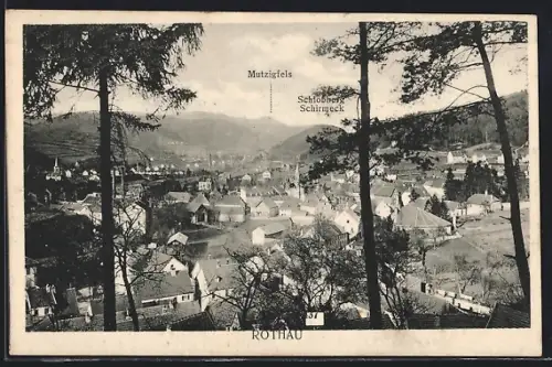 AK Rothau, Gesamtansicht aus der Vogelschau