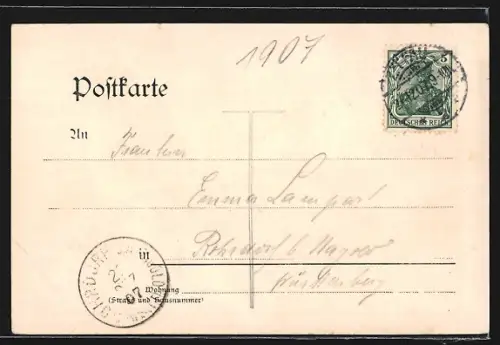 AK Zittau, Ottokarplatz mit Bismarckdenkmal