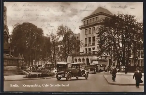 AK Berlin, Kemperplatz, Café Schottenhaml am Tiergarten
