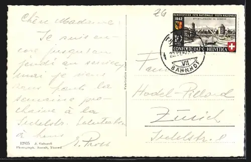 AK Zug, Ortsansicht vom See aus, Schäne