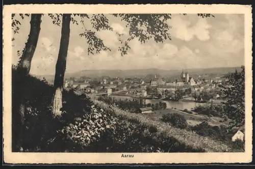 AK Aarau, Blick aus dem Grünen auf die Stadt