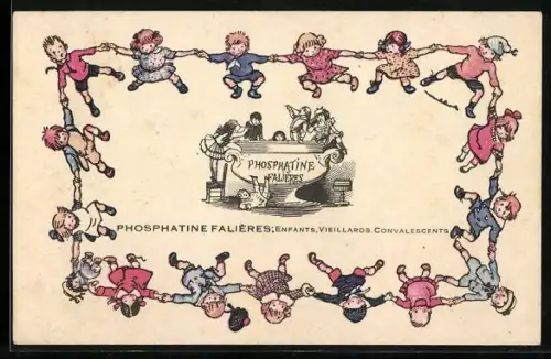 AK Phosphatine Falières pour Enfants, Vieillards et Convalescents, Reklame, Kinder tanzen Ringelreihen