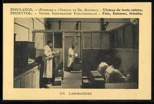AK Reklame für Insulanol und Proxytol, Pharmacien J.-B. Fialip, Un Laboratoire