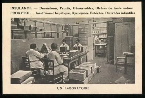 AK Reklame für Insulanol und Proxytol, Pharmacien J.-B. Fialip, Un Laboratoire