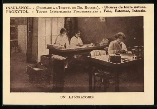 AK Reklame für Insulanol und Proxytol, Pharmacien J.-B. Fialip, Un Laboratoire