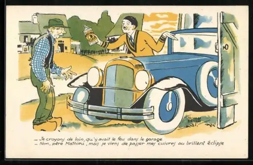 AK Mann putzt das Auto mit Brillant Eclipse bis es glänzt