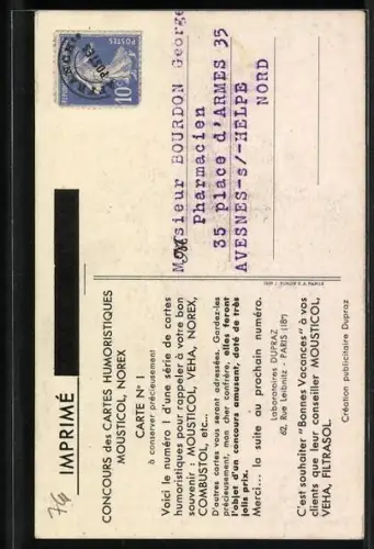 AK Reklame für Mousticol, Veha, Norex, Combustol, Kind leidet unter Pusteln an den Beinen