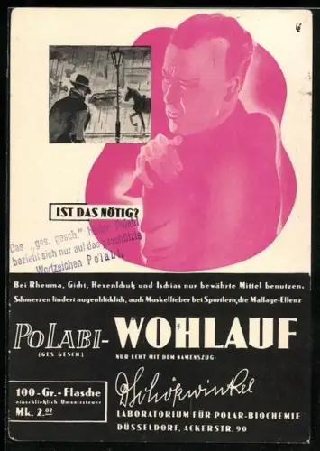 AK Polabi-Wohlauf, Laboratorium für Polar-Biochemie, Tonikum bei Rheuma und Gicht, Reklame