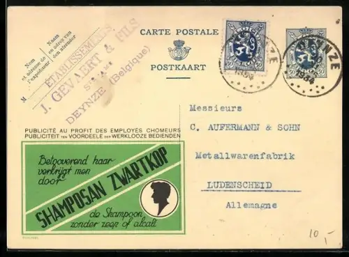 AK Shamposan Zwartkop, Reklame für Shampoo