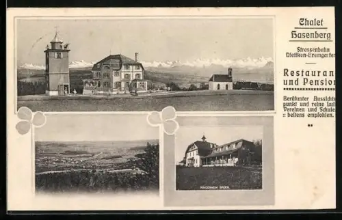 AK Widen, Restaurant und Pension Chalet Hasenberg, Kinderheim Baden, Panorama