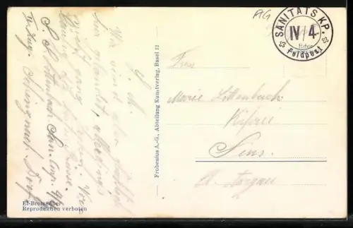 AK Schinznach-Dorf, Ortspartie mit Blick zur Kirche