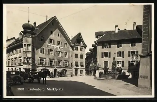 AK Laufenburg, Gasthaus zum Adler am Marktplatz