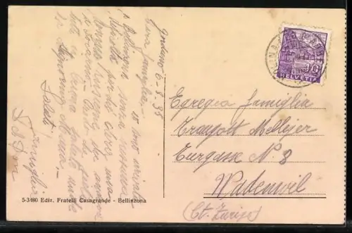 AK Bellinzona, Posta e Telegrafo
