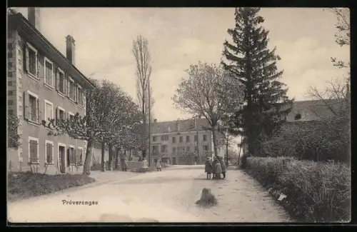 AK Préverenges, Strassenpartie mit Hotel de l`Étoile