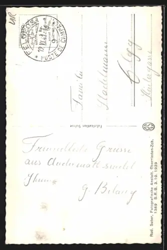 AK Andermatt, Teilansicht gegen die Furka