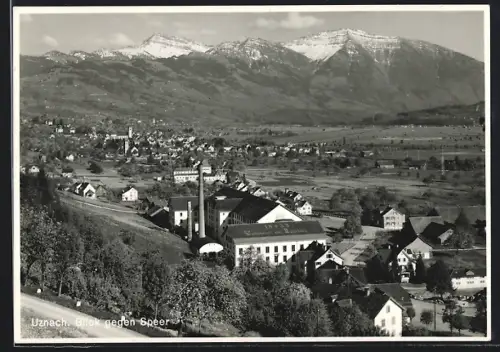 AK Uznach, Teilansicht mit Blick gegen Speer