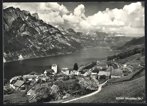 AK Obstalden /GI., Teilansicht mit Kirche