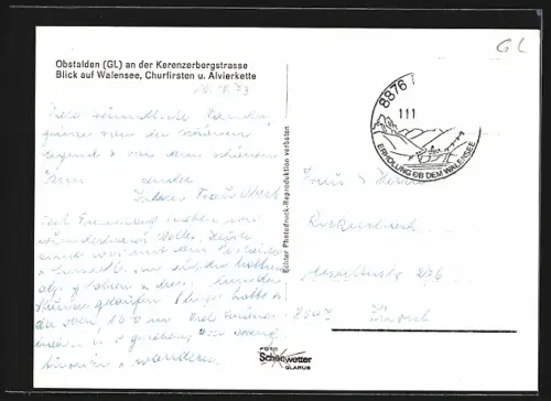 AK Obstalden /GI., Teilansicht mit Kirche