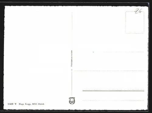 AK Walchwil am Zugersee, Teilansicht mit Kirche