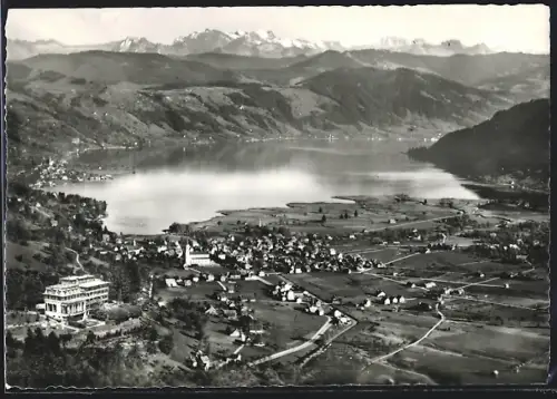 AK Unterägeri, Teilansicht mit Hotel Waldheim