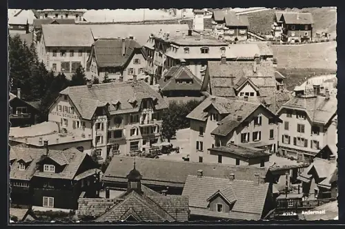 AK Andermatt, Ortspartie mit Hotel Schlüssel