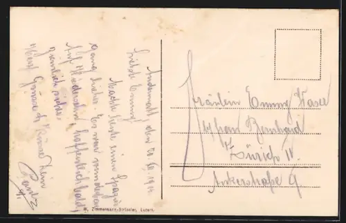 AK Andermatt, Ortspartie mit Hotel