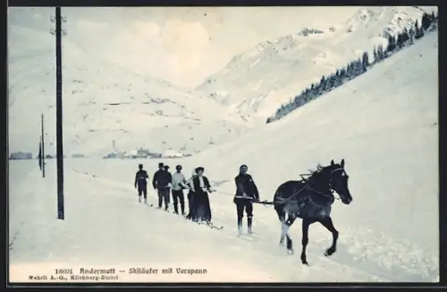 AK Andermatt, Skiläufer mit Vorspann