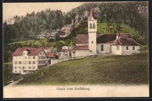 AK Seelisberg, Partie mit Kirche