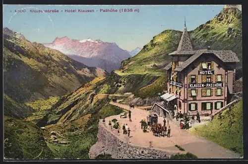 AK Klausenpasshöhe, Ortspartie Hotel Klausen