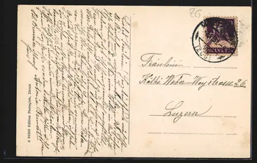 AK Menzingen, Dorfansicht mit Erholungsheim Sehwandegg