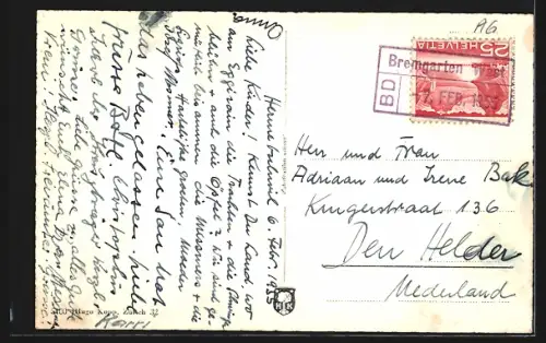 AK Hermetschwil /Aarg., Ortspartie mit Bäumen