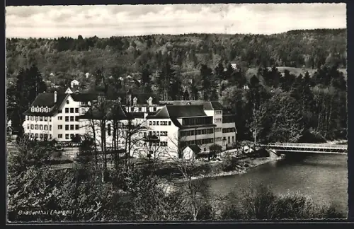 AK Niederwil /AG, Gnadenthal, Ortsansicht am Wasser