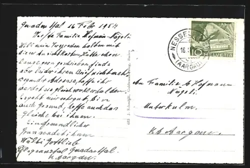 AK Niederwil /AG, Gnadenthal, Ortsansicht am Wasser