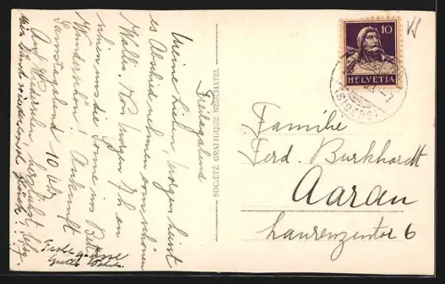 AK Sierre, Teilansicht mit Kirche