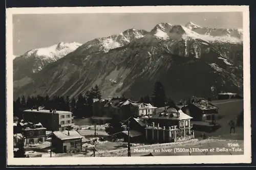 AK Montana, Panorama en hiver, Illhorn et Bella-Tola