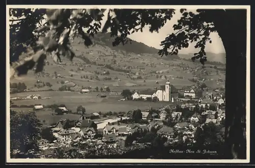 AK Nesslau-Neu St. Johann, Teilansicht mit Kirche