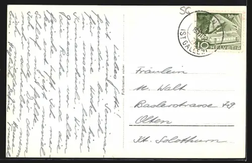 AK Krinau /Toggenburg, Teilansicht mit Kirche