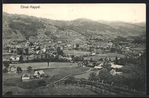 AK Ebnat-Kappel, Teilansicht mit Bäumen