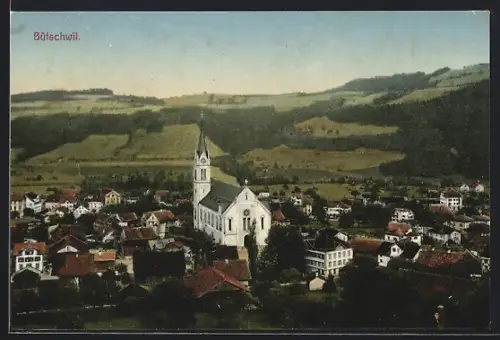 AK Bütschwil, Teilansicht mit Kirche
