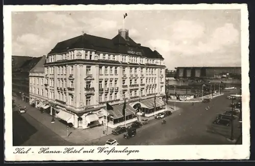 AK Kiel, Hansa-Hotel mit -Flagge