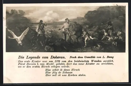 AK Doberan, Darstellung der Legende von Doberan