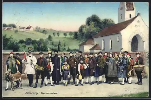 AK Altenburg, Thüringische Tracht, Altenburger Bauernhochzeit