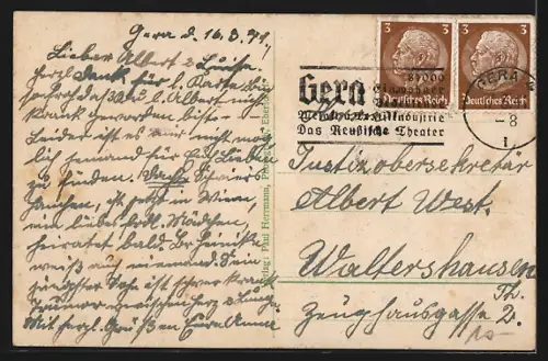 AK Ebersdorf /Reuss, Blick auf das Töchterheim