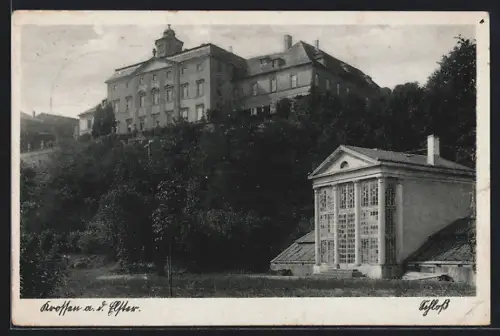 AK Krossen a. d. Elster, Blick auf das Schloss